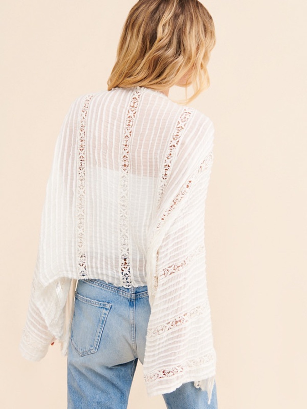 FP ONE willow lace trim duster